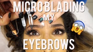 VLOG MICROBLADING MY EYEBROWS DIYAS BIRTHDAY AND EVENTS [upl. by Nefen]