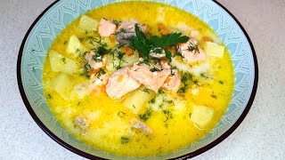 Schnelles Lachssuppe Rezept Sehr einfaches Rezept für Fischsuppe Lachssuppe mit Sahne [upl. by Landry920]