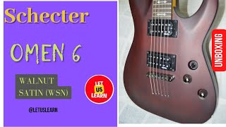 Schecter Omen 6 Unboxing Budget guitar excellent for metal [upl. by Yreffeg571]