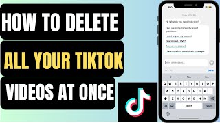 How To Delete All Your Tiktok Videos at Once  Remove All Videos On Tiktok [upl. by Kerat350]