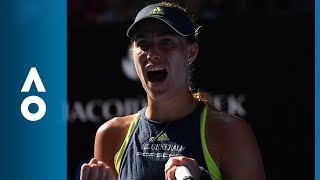 Incredible rally between Kerber and Halep SF  Australian Open 2018 [upl. by Nodab]