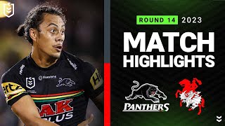 NRL 2023  Penrith Panthers v St George Illawarra Dragons  Match Highlights [upl. by Aihsekin294]