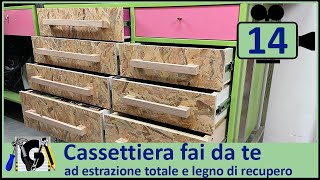 Come costruire una cassettiera ad estrazione totale porta attrezzi fai da te in legno di recupero [upl. by Nirre]