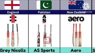 Cricket Bats From Different Countries Cricket Bats Brands  WorldDataList0 viralvideo [upl. by Hilary]