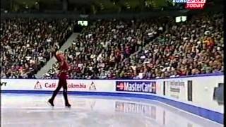 Evgeni Plushenko 2001 Worlds  SP Bolero  KampC russian Eurosport [upl. by Olra449]