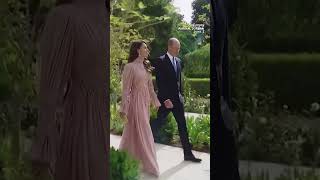 The Prince and Princess of Wales attend royal wedding in Jordan [upl. by Lederer]