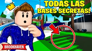 TODAS LAS BASES SECRETAS de BROOKHAVEN en UN VÍDEO 🏡  Roblox YoSoyLoki [upl. by Atsylak]