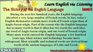 The History of the English Language Learn English via Listening Level 3 Unit 10 [upl. by Townie]