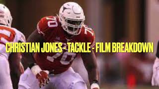 CHRISTIAN JONES  Offensive Tackle 2024 draft film breakdown [upl. by Trix528]