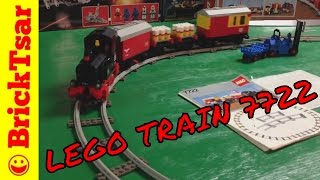 Vintage LEGO 45V Train 7722 Battery Train Set from 1985 Steam Cargo [upl. by Novyert]