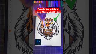 This Secret Tool Helps You Design Faster 😍 Adobe Fresco art drawing shorts [upl. by Rutter]