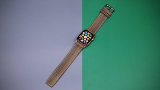 투 칼라 애플 워치 가죽 스트랩  Two Color Apple Watch Leather Straps [upl. by Annaik]