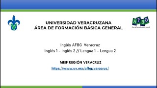 MEIF Veracruz  Inglés AFBG [upl. by Ahsela]