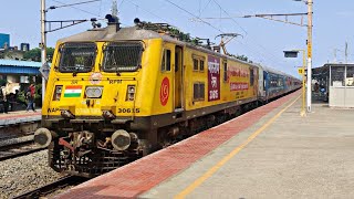 MGR Chennai Central to Coimbatore Intercity Superfast Express Skipping Perambur  Royapuram WAP7 [upl. by Osithe]