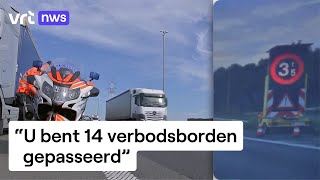 Vrachtwagens blijven weekendverbod op viaduct van Vilvoorde overtreden [upl. by Bonne113]