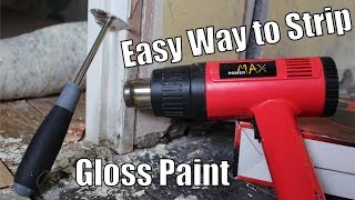 How to strip gloss paint off wood  Easy way to remove gloss from door frames and skirting [upl. by Aitnecserc749]