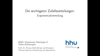 Statistik 2 406 Exponentialverteilung [upl. by Bor]