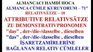 attributive Relativsätze zu Demonstrativpronomen das derselbe dieselbe dasselbe und dieselben [upl. by Satterfield214]