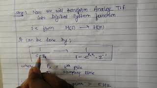 Design of IIR filterImpulse Invariance method [upl. by Brendis]