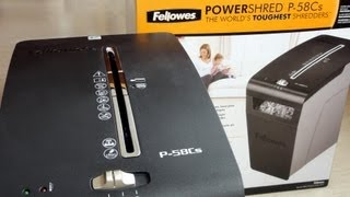 Fellowes P58Cs  niszczarka dokumentów prezentacja [upl. by Ecyned201]