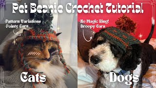 Crochet Pet Hats Tutorial Easy and In Depth [upl. by Cuda353]