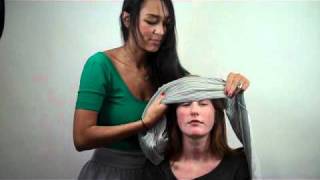 How to Tie a Scarf Forehead Wrap [upl. by Anaert578]