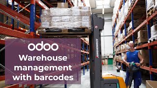 Efficient warehouse management with barcodes  Odoo Inventory [upl. by Walcott]