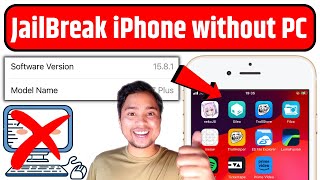 How to JailBreak iPhone without PC  JailBreak iOS 1581 without PC  JailBreak iPhone 6S 7 SE [upl. by Eeroc]