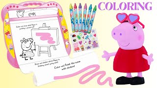 Peppa Pig Coloring and Activity Roll Desk with George [upl. by Anait913]