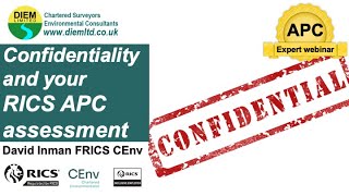 Confidentiality and your RICS APC assessment [upl. by Keeton]