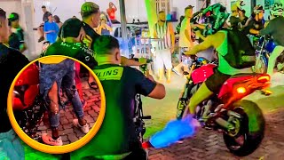 TENTARAM ME QUEIMAR NO EVENTO DE MOTOS  Acertaram os fogos do escapamento no meu amigo [upl. by Jewell]