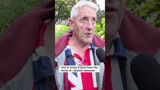 Tommy Robinson supporters take on anti racism protestors shorts [upl. by Amron]