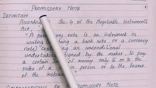 Promissory Note  Definition And Characteristics [upl. by Arlyne607]