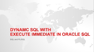 DYNAMIC SQL WITH EXECUTE IMMEDIATE IN ORACLE PLSQL WITH EXAMPLE [upl. by Wamsley641]