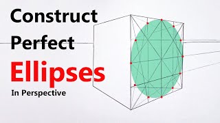 How To Draw Perfect Ellipses In Perspective  Beginner Perspective Tutorial [upl. by Ahswat]