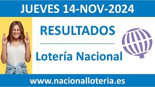 Resultado del sorteo Loteria Nacional del jueves 14 de noviembre de 2024 [upl. by Pillihpnhoj]