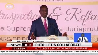 Ruto urges judiciary to exercise restraint as he defends the Kenya Kwanza Manifesto [upl. by Destinee]