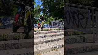 Dirt Bike at Skate Park 🥴 moto urban motocross motorcycle shorts youtubeshorts dirtbike [upl. by Hawk]