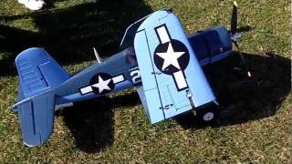 Banana Hobby Super F4U Corsair RC Plane 63quot Testing [upl. by Atterol]