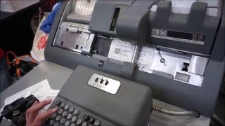 IBM 26 machine  making a punched card [upl. by Ludlow]