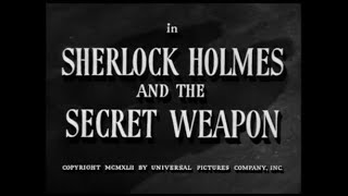 Sherlock Holmes  Basil Rathbone  Sherlock Holmes and The Secret Weapon  Free Movie Film  1942 [upl. by Boccaj]