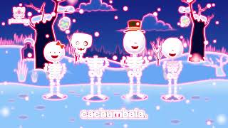 Esqueletos danzantes con efectos 123 Chumbala Cachumbala song parody  BestKiddie VidsFx [upl. by Annasus]