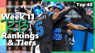 Week 11  Running Backs Rankings amp Tiers Top 40 Fantasy Football [upl. by Bora]