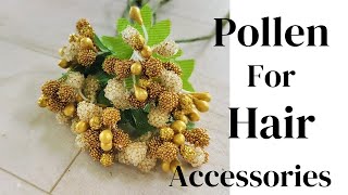 How to make pollen for hair accessories  Diy flower stamen [upl. by Iaria]