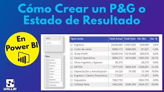 Como crear un Estado de Resultado o PampG con Power BI [upl. by Trawets184]