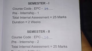 EPC 14 amp 24  Pre Internship File Sessional Work BED 1st amp 2nd Semester  Panjab University [upl. by Eessac]