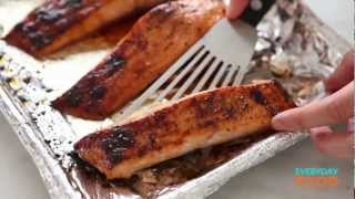 SoyGlazed Salmon with Watercress Salad  Everyday Food with Sarah Carey [upl. by Anilecram]