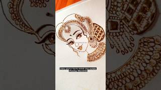 Beautiful bridal face 😍 mehndidesign mehandi bridalmehndidesign art dulhanmehndi shorts heena [upl. by Dahsar386]