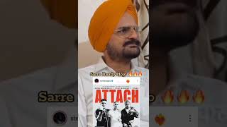 Sidhu Moosewala Bai Father Saab ❤️ Talking About Attach Song 🔥sidhumoosewala shorts [upl. by Shamus380]