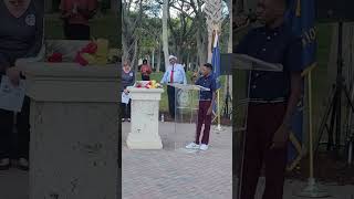 Aiden singing God Bless the USA COVER at the Memorial for CeeCee Lyles in Fort Pierce Fl [upl. by Imef]